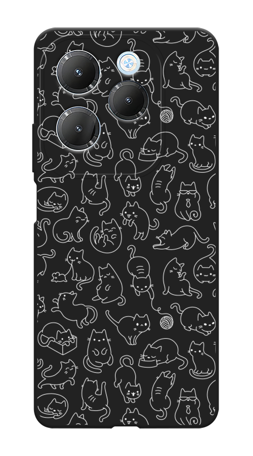 

Чехол Awog на Infinix Hot 40 Pro "Шкодливые котики", Прозрачный;бежевый, 3105352-1