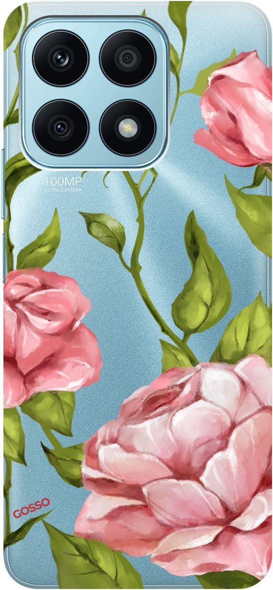 

Силиконовый чехол на Honor X8a с 3D принтом "Amazing Roses" прозрачный, Прозрачный;белый, 158891