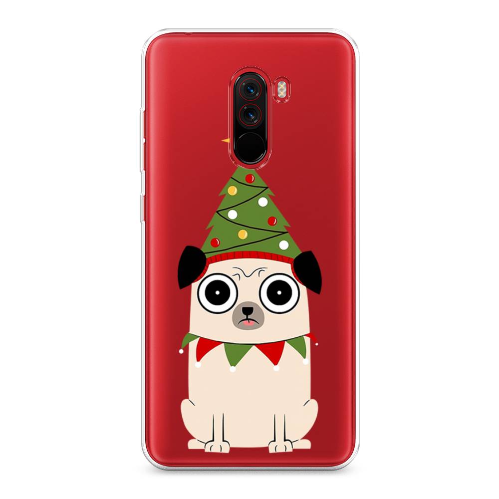 

Чехол на Xiaomi Pocophone F1 "Собачка с ёлочкой", Бежевый;красный;зеленый, 34450-1