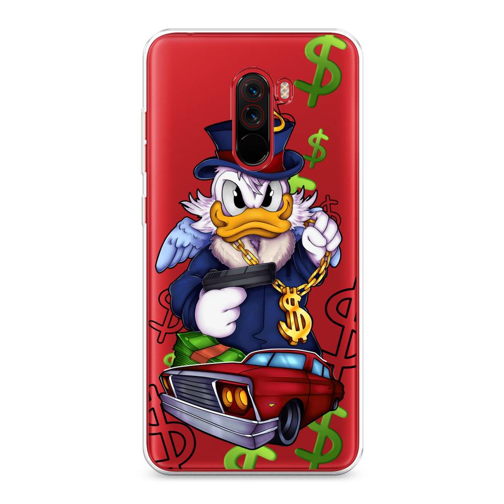 Чехол на Xiaomi Pocophone F1 Scrooge McDuck with a Gold Chain