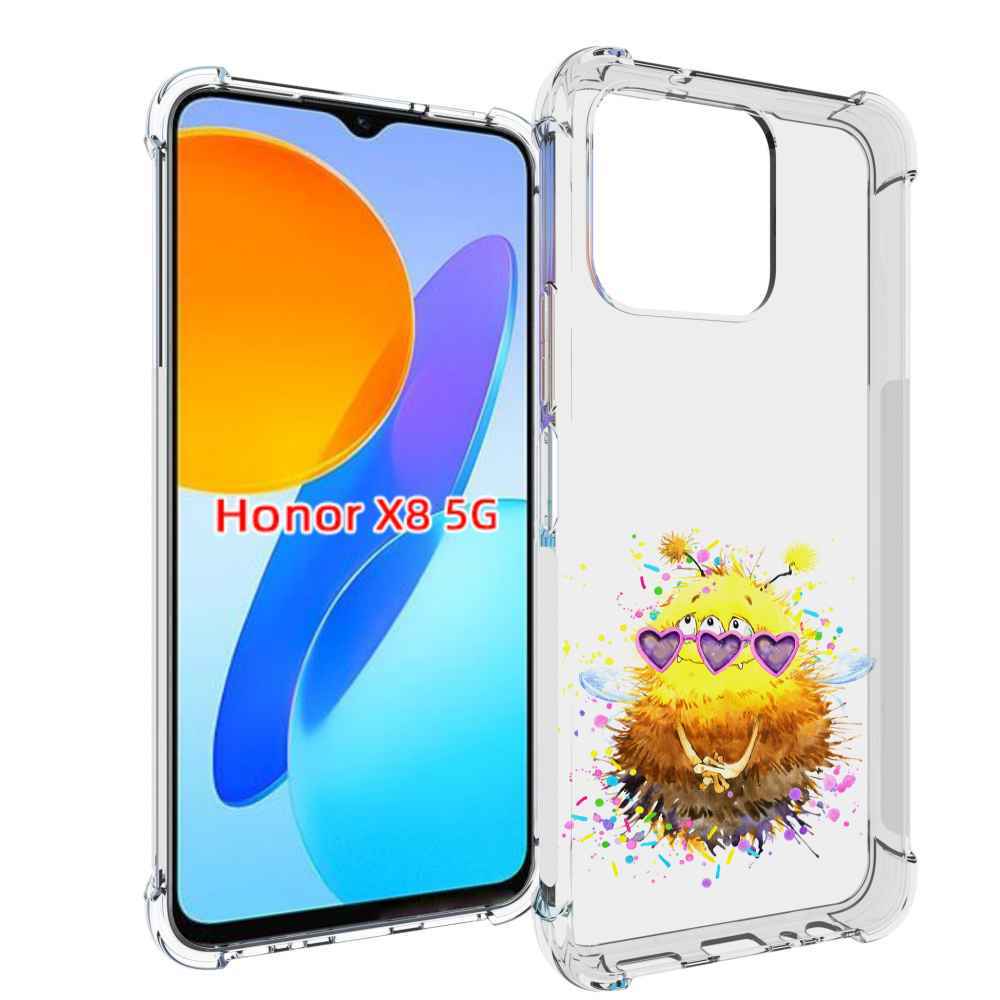 

Чехол MyPads Пушитый шмель для Honor X8 5G, Прозрачный, Tocco