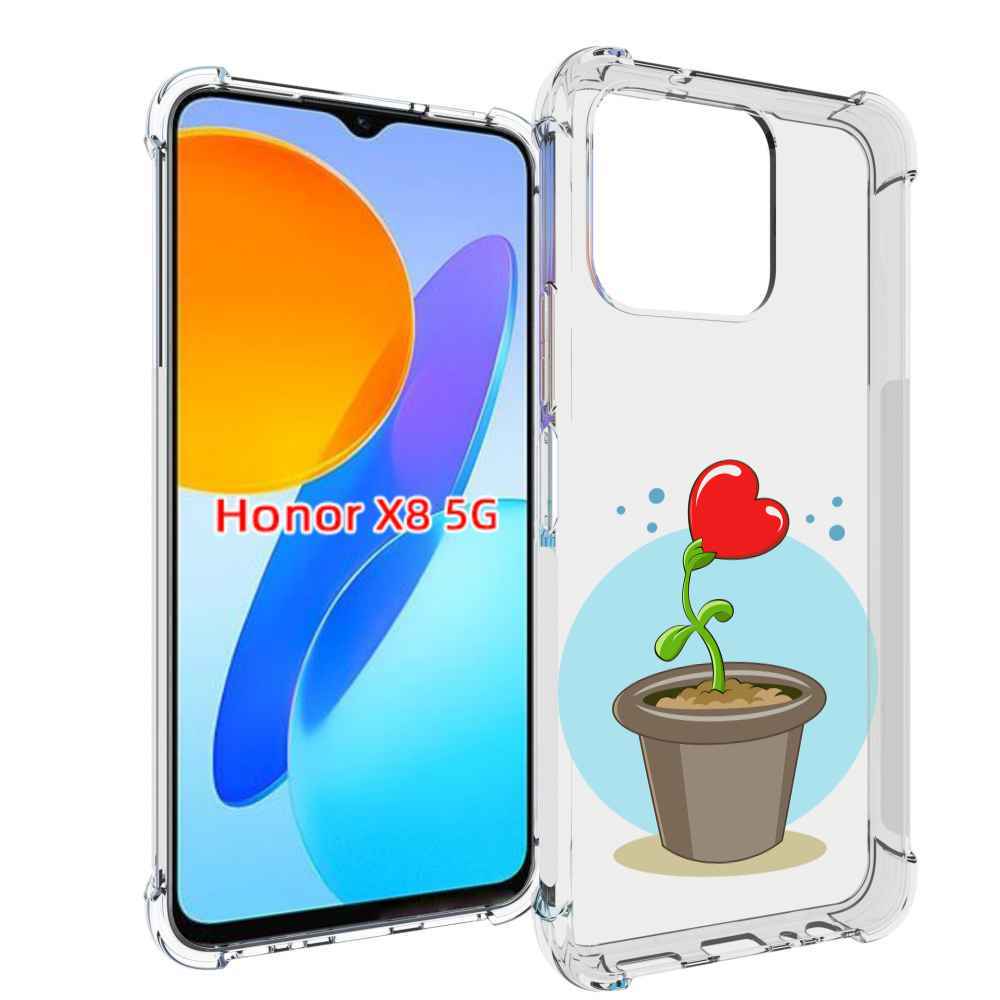 

Чехол MyPads Растение любви 14 февраля для Honor X8 5G, Прозрачный, Tocco