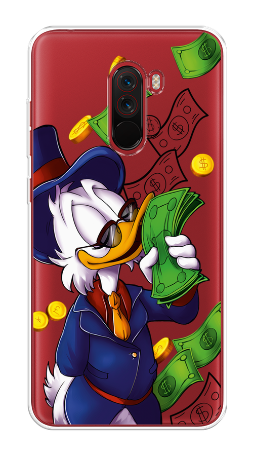 

Чехол на Xiaomi Pocophone F1 "Scrooge McDuck with Money", Синий;зеленый;белый, 34450-6