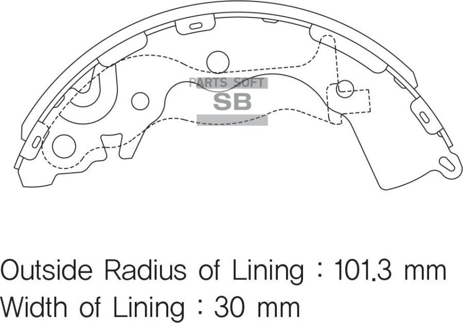 

Тормозные колодки Sangsin brake барабанные SA153, SA153