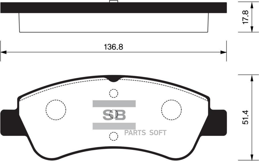 

Тормозные колодки Sangsin brake передние SP1241, SP1241