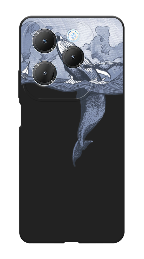 

Чехол Awog на Infinix Hot 40 Pro "Два измерения", Голубой;черный;прозрачный, 3105352-1