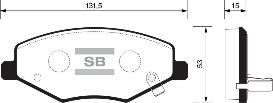 

Тормозные колодки Sangsin brake передние SP2092, SP2092