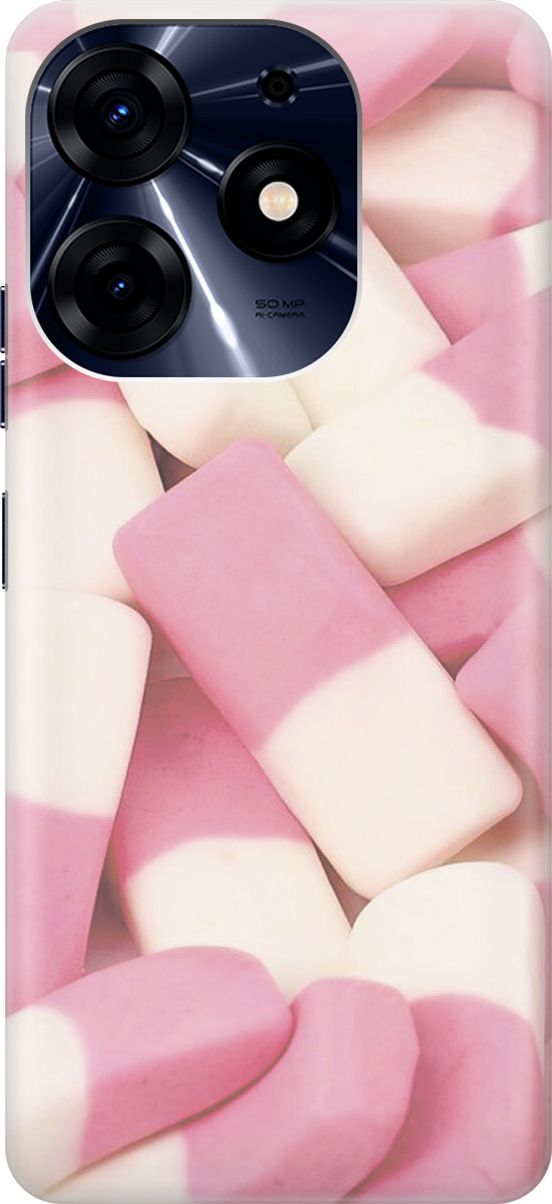 

Чехол на Tecno Spark 10 Pro "Бело-розовые мармеладки", Белый;розовый, 159557
