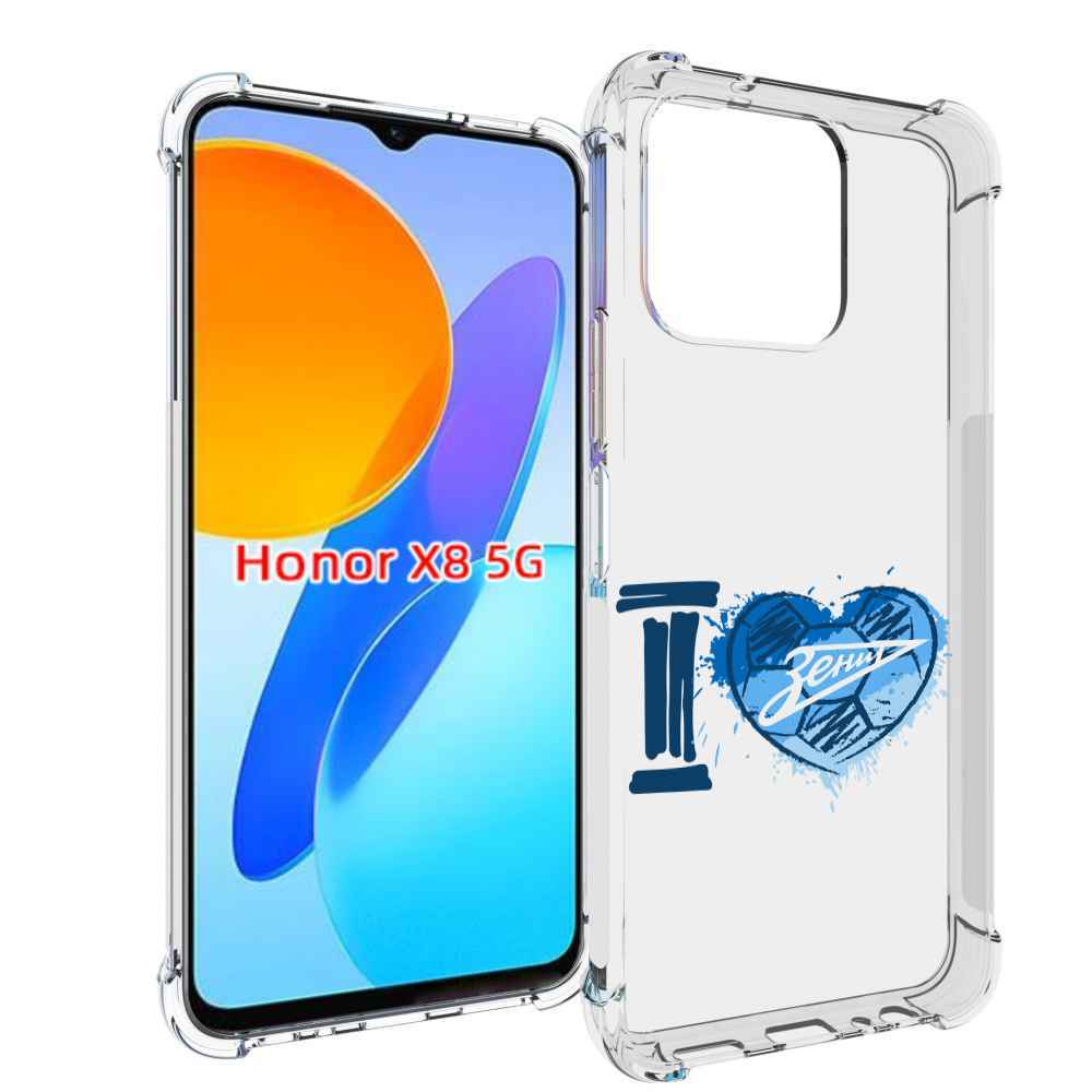 

Чехол MyPads ФК я люблю зенит для Honor X8 5G, Прозрачный, Tocco