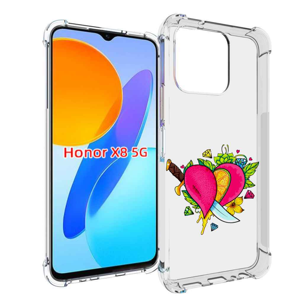 

Чехол MyPads Фруктовое сердце для Honor X8 5G, Прозрачный, Tocco