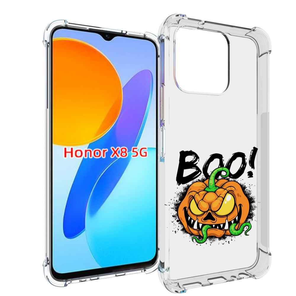 

Чехол MyPads Хэллоуин бу для Honor X8 5G, Прозрачный, Tocco