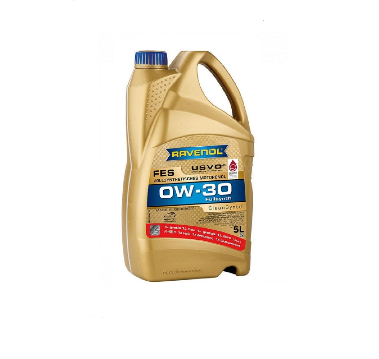 

Моторное масло Ravenol Sae 0W30 Fes 4+1=5л