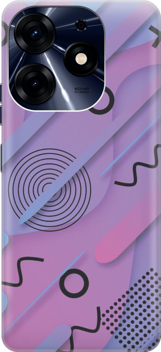

Чехол на Tecno Spark 10 Pro "Сиреневый супрематизм", Голубой;розовый, 159560