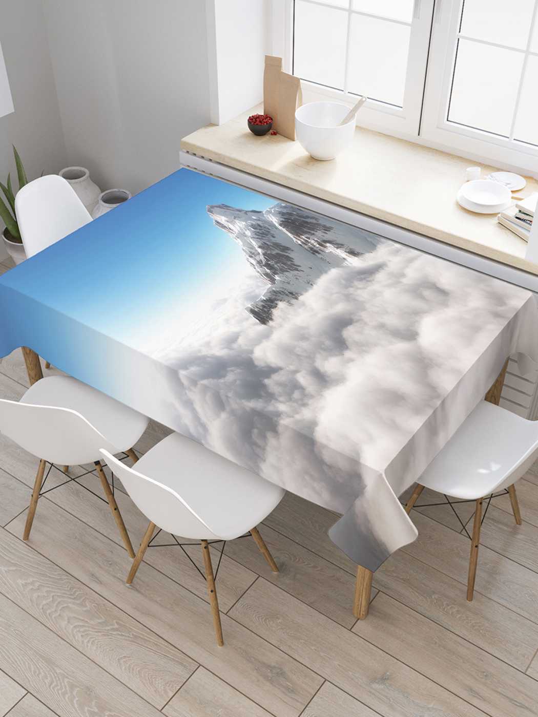 

Скатерть прямоугольная JoyArty "Гора высоко в облаках" из оксфорда, 120x145 см, Гора высоко в облаках