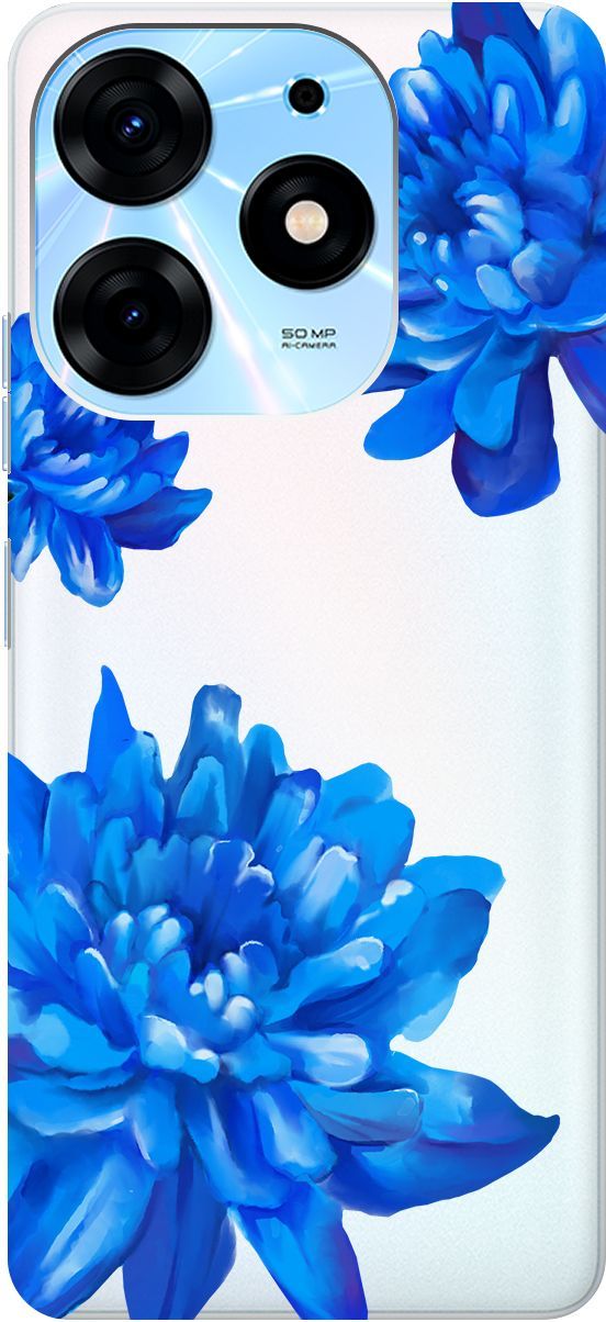 

Чехол на Tecno Spark 10 Pro с 3D принтом "Amazing Asters" прозрачный, Прозрачный;голубой, 159564