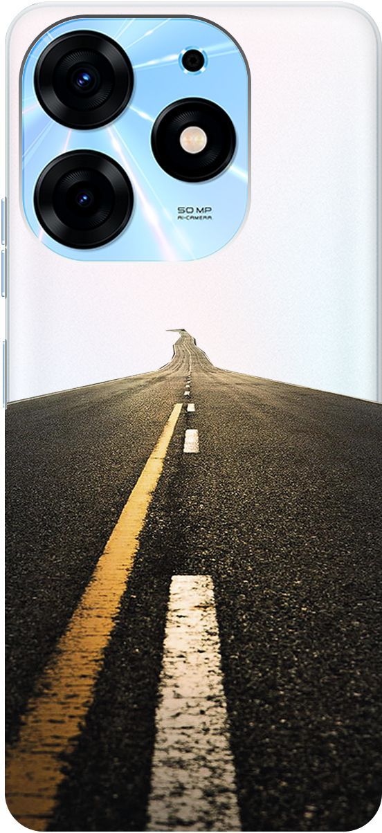 

Чехол на Tecno Spark 10 Pro с 3D принтом "Road" прозрачный, Прозрачный;коричневый, 159565