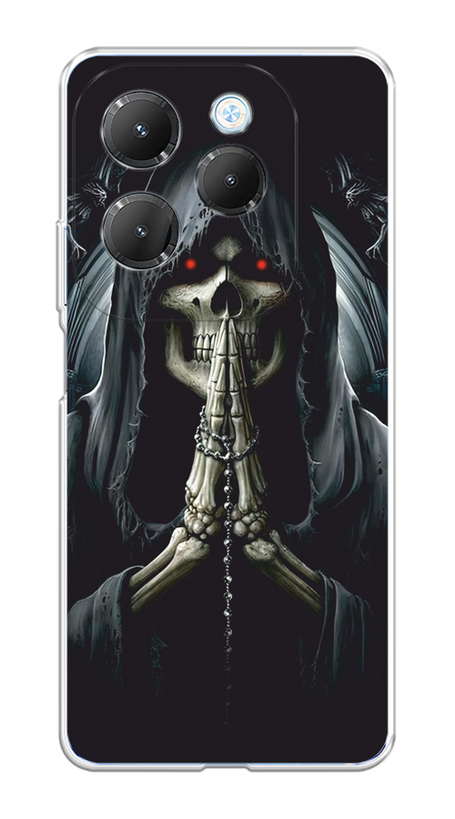 

Чехол на Infinix HOT 40/40 Pro "Молитва", Серый, 3105250-1