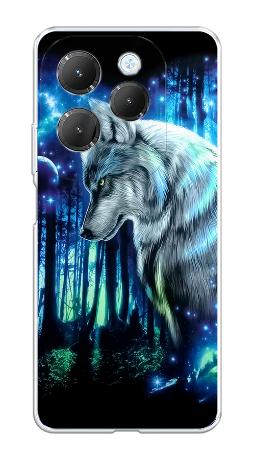 

Чехол на Infinix HOT 40/40 Pro "Сказочный волк", Синий;серебристый;черный, 3105250-1