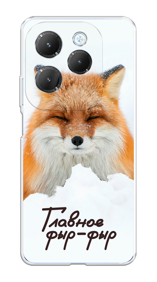 

Чехол на Infinix HOT 40/40 Pro "Снежный фыр-фыр", Оранжевый;белый;коричневый, 3105250-1