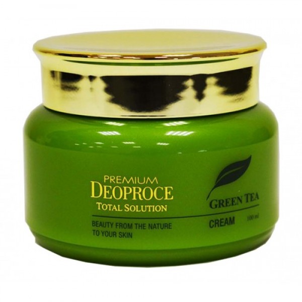 Купить Крем для лица Deoproce с экстрактом зелёного чая 100 мл, Deoproce Увлажняющий крем для лица с экстрактом зелёного чая Premium Green Tea Total Solution Cream, 100 мл