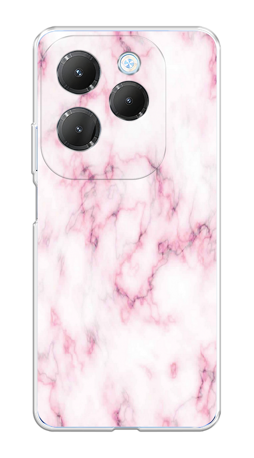 

Чехол на Infinix HOT 40/40 Pro "Мрамор с розовым", Белый;розовый, 3105250-1