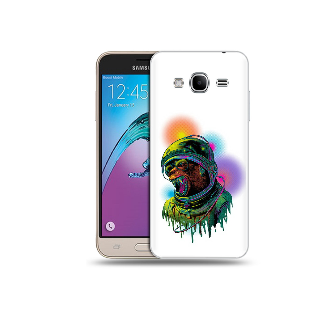 

Чехол MyPads Tocco для Samsung Galaxy J3 (2016) медведь космонавт (PT29089.580.466), Прозрачный, Tocco