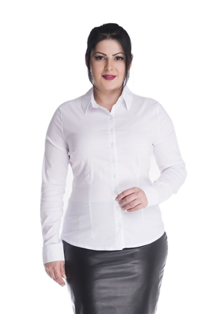 Рубашка женская Myline 37 белая 42 EU (доставка из-за рубежа)
