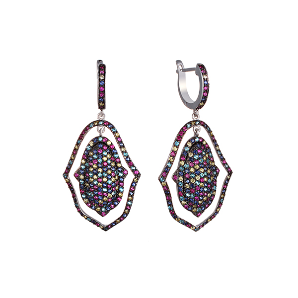 

Серьги подвески из серебра Element47 BE5121_003_WG, фианит, BE5121_003_WG