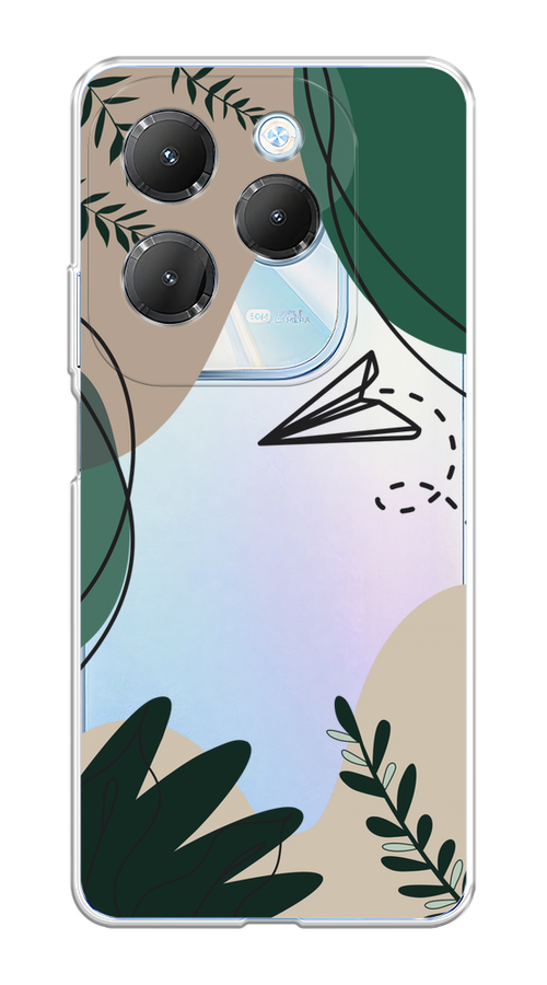 

Чехол на Infinix HOT 40/40 Pro "Secret Garden", Зеленый;бежевый;черный, 3105250-1