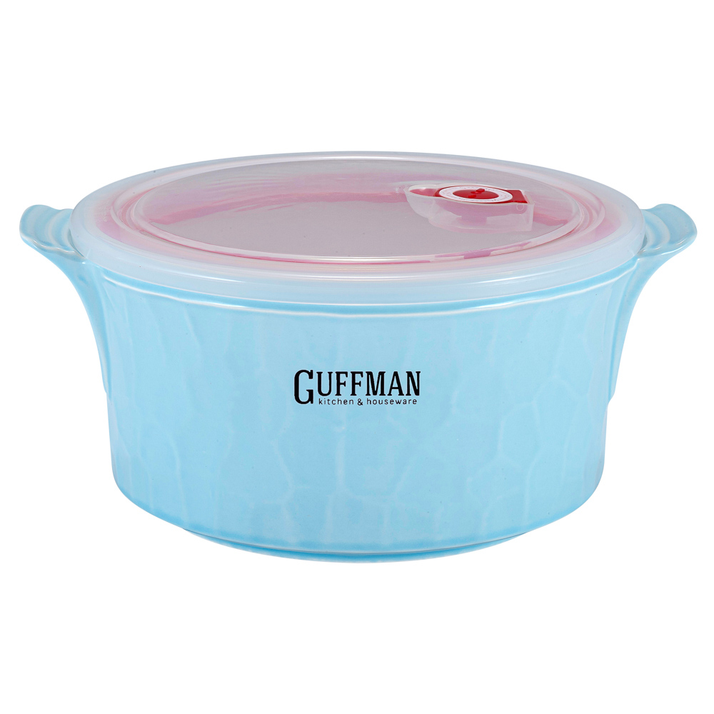 Керамический контейнер Guffman 2,2 л с вакуумной крышкой, голубого цвета
