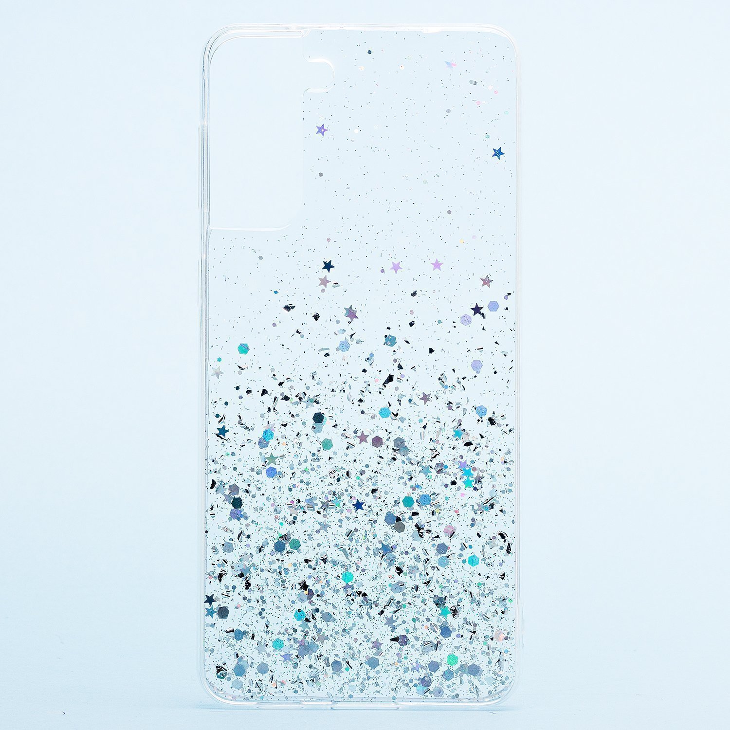 

Чехол Samsung SM-G996B (Galaxy S21 Plus) силиконовый с блестками <белый>