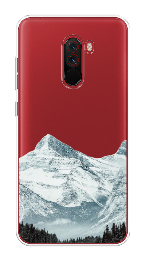 

Чехол на Xiaomi Pocophone F1 "Горы арт 1", Белый;зеленый, 34450-2