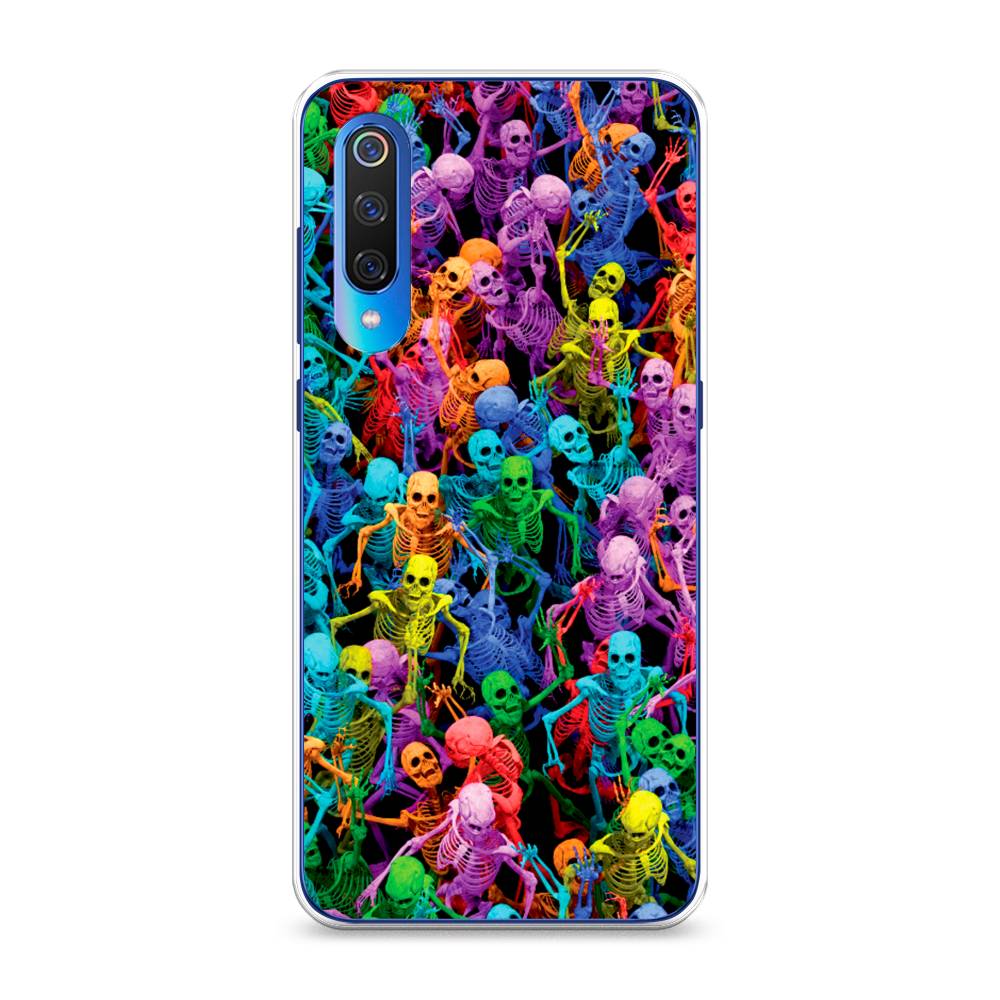 

Чехол на Xiaomi Mi 9 "Вечеринка скелетов", Фиолетовый;желтый;оранжевый, 34850-6