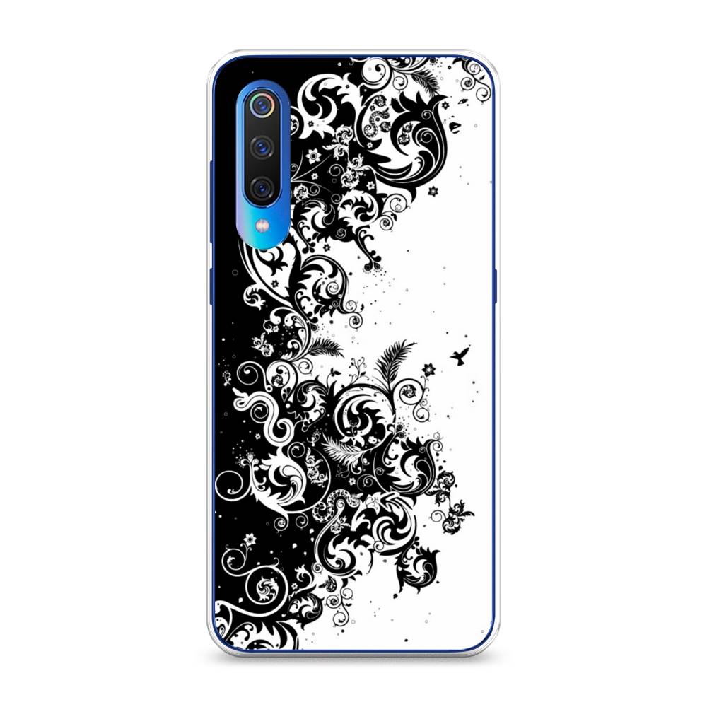 

Чехол на Xiaomi Mi 9 "Черно белый узор", Белый;черный;серый, 34850-3