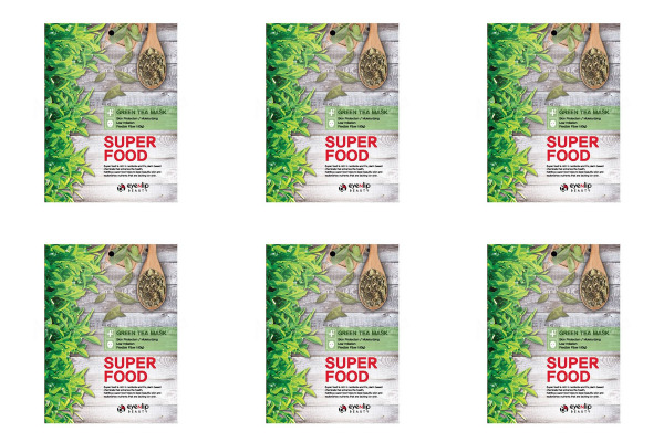 

Маска для лица Eyenlip beauty SUPER FOOD GREEN TEA MASK 23мл в уп, 6 уп