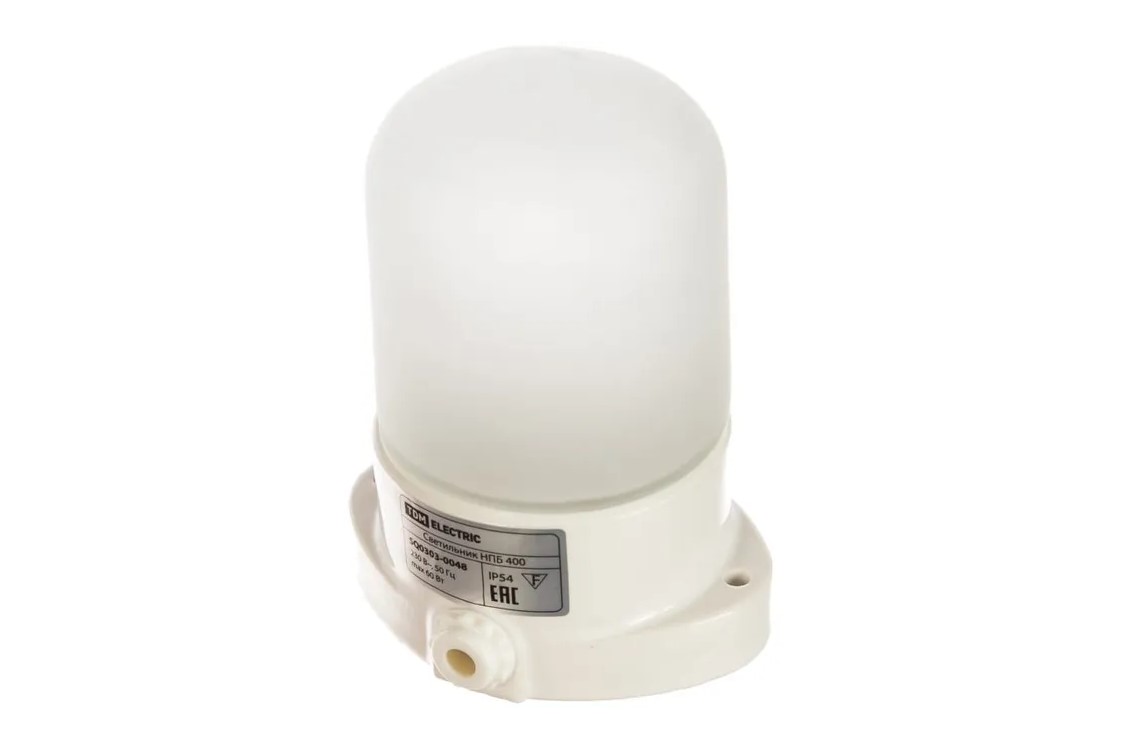 Светильник для сауны белый TDM НПБ400 SQ0303-0048