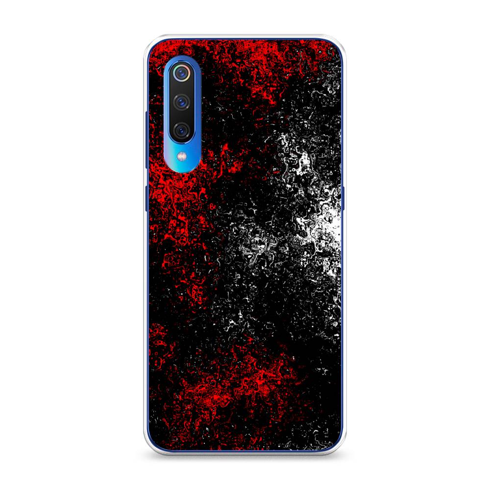 

Чехол на Xiaomi Mi 9 "Монотипия", Красный;черный;белый, 34850-3