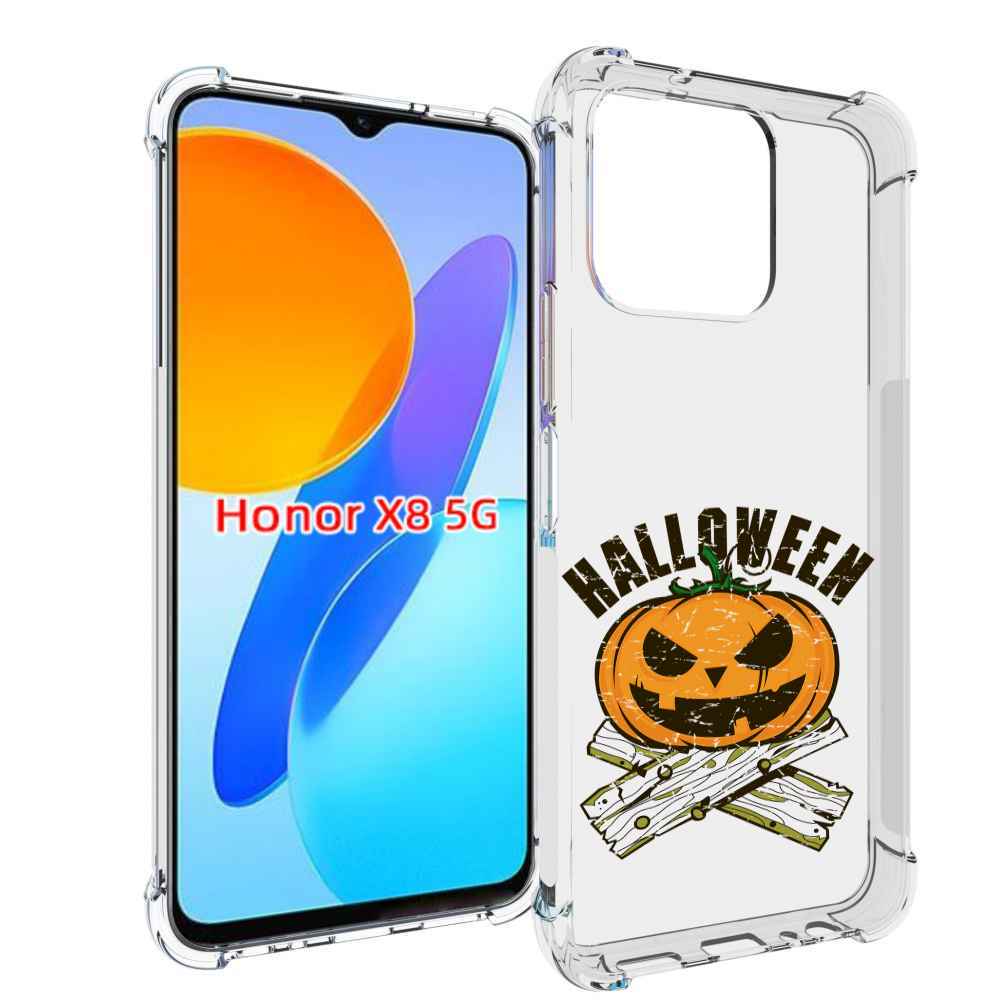 

Чехол MyPads Хэллоуин доски тыква для Honor X8 5G, Прозрачный, Tocco