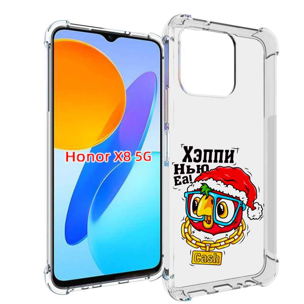 

Чехол MyPads Хэппи нью еа для Honor X8 5G, Прозрачный, Tocco