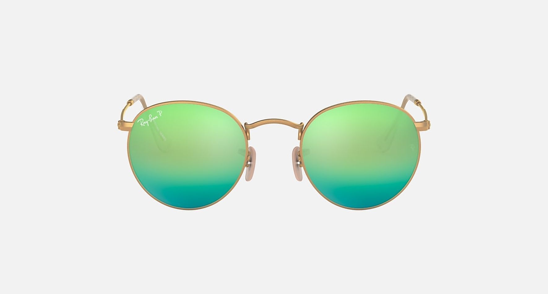 

Солнцезащитные очки унисекс Ray-Ban RB3447 золотые/зеленые, RB3447