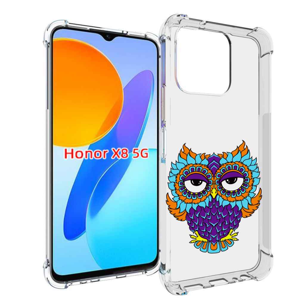 

Чехол MyPads Цветная сова для Honor X8 5G, Прозрачный, Tocco