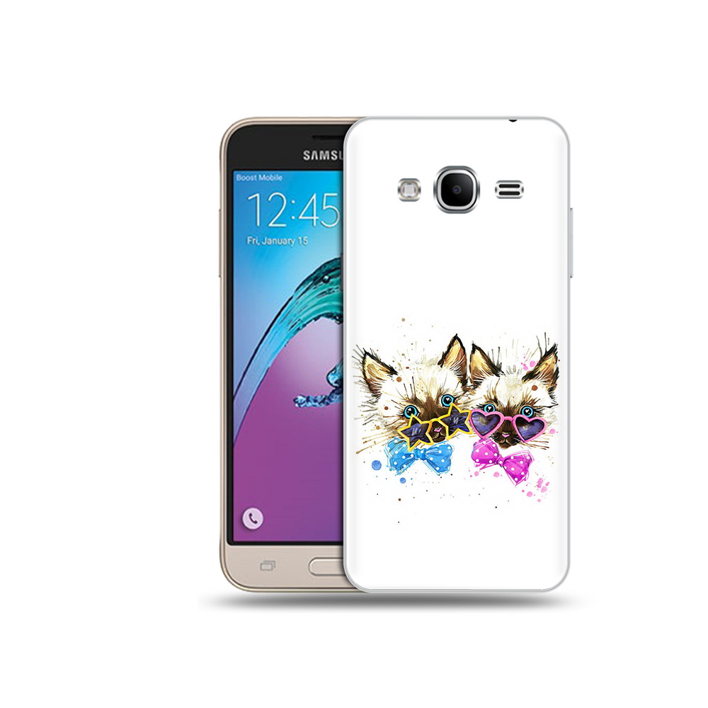 

Чехол MyPads Tocco для Samsung Galaxy J3 (2016) милые котята (PT29089.580.474), Прозрачный, Tocco