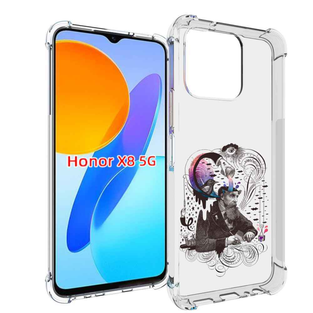 

Чехол MyPads абстракция думающий мужчина для Honor X8 5G, Прозрачный, Tocco