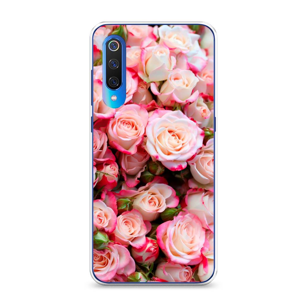 

Чехол на Xiaomi Mi 9 "Много роз", Розовый, 34850-2