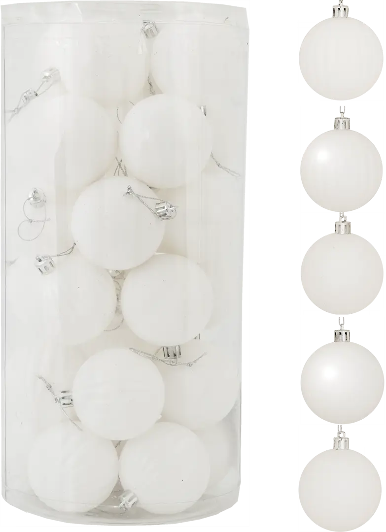 

Набор ёлочных шаров 6 см цвет белый, 30 шт.