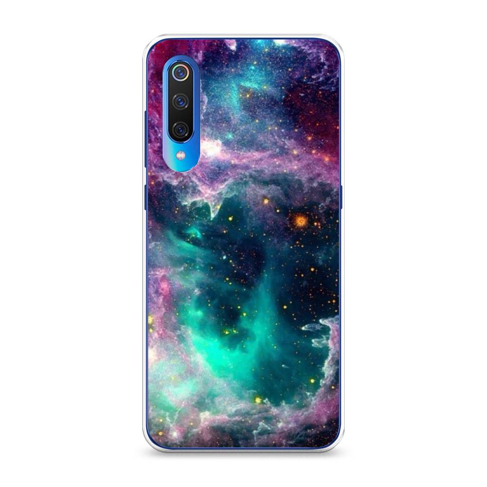 

Чехол на Xiaomi Mi 9 "Звездные облака", Розовый;бежевый, 34850-2