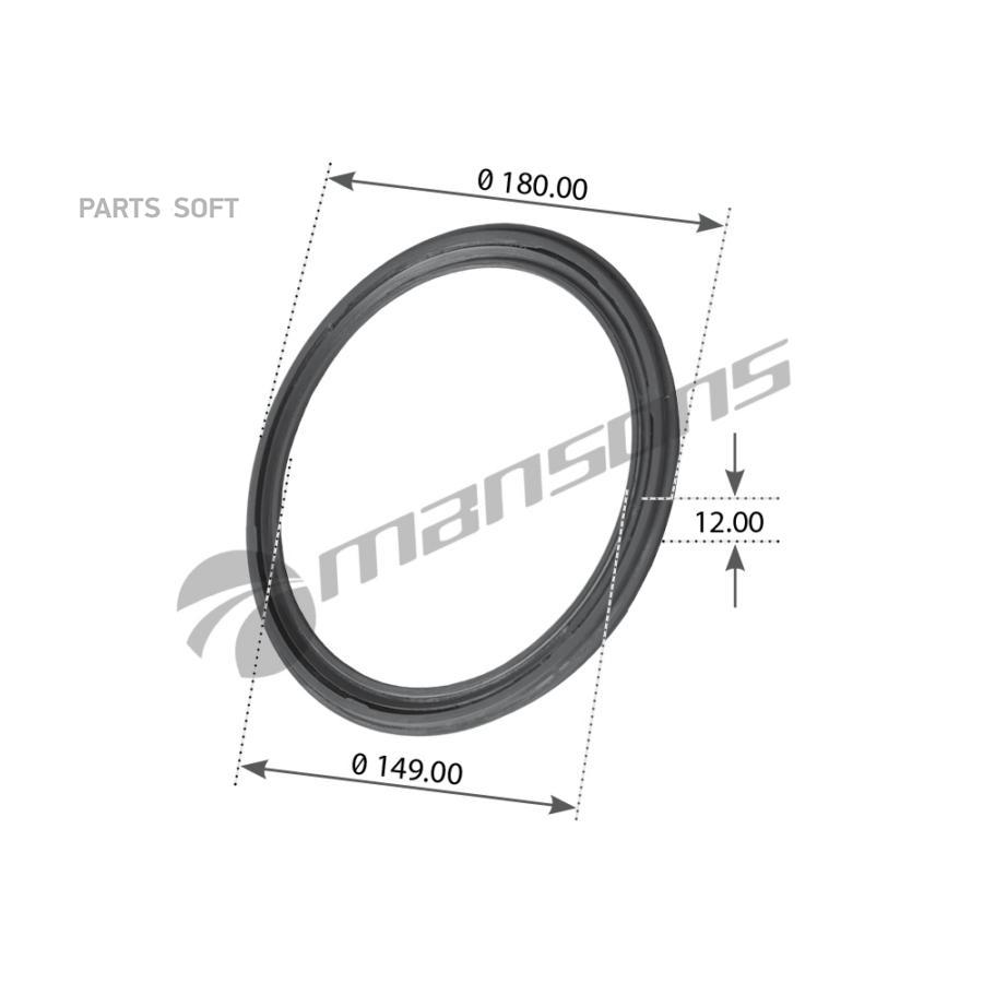 600.104Мns_Сальник Ступицы 142Х175Х11.4 Sаf Sкrz/Sкrs MANSONS 600104