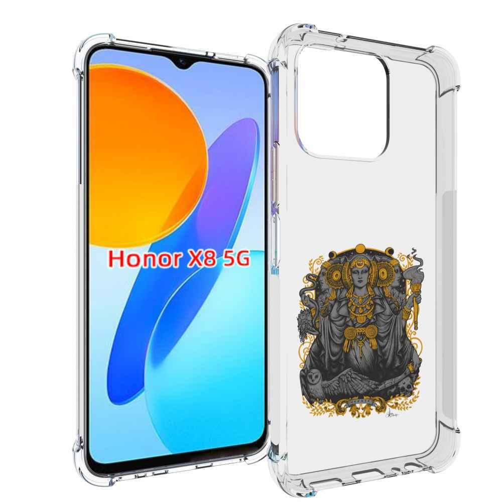 

Чехол MyPads божество с золотыми элементами для Honor X8 5G, Прозрачный, Tocco