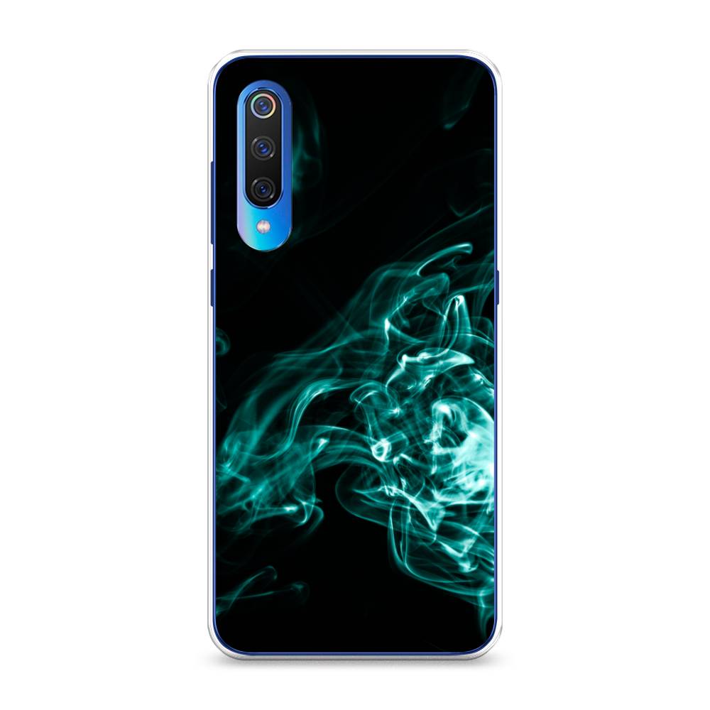 

Чехол на Xiaomi Mi 9 "Дым", Голубой;черный, 34850-3