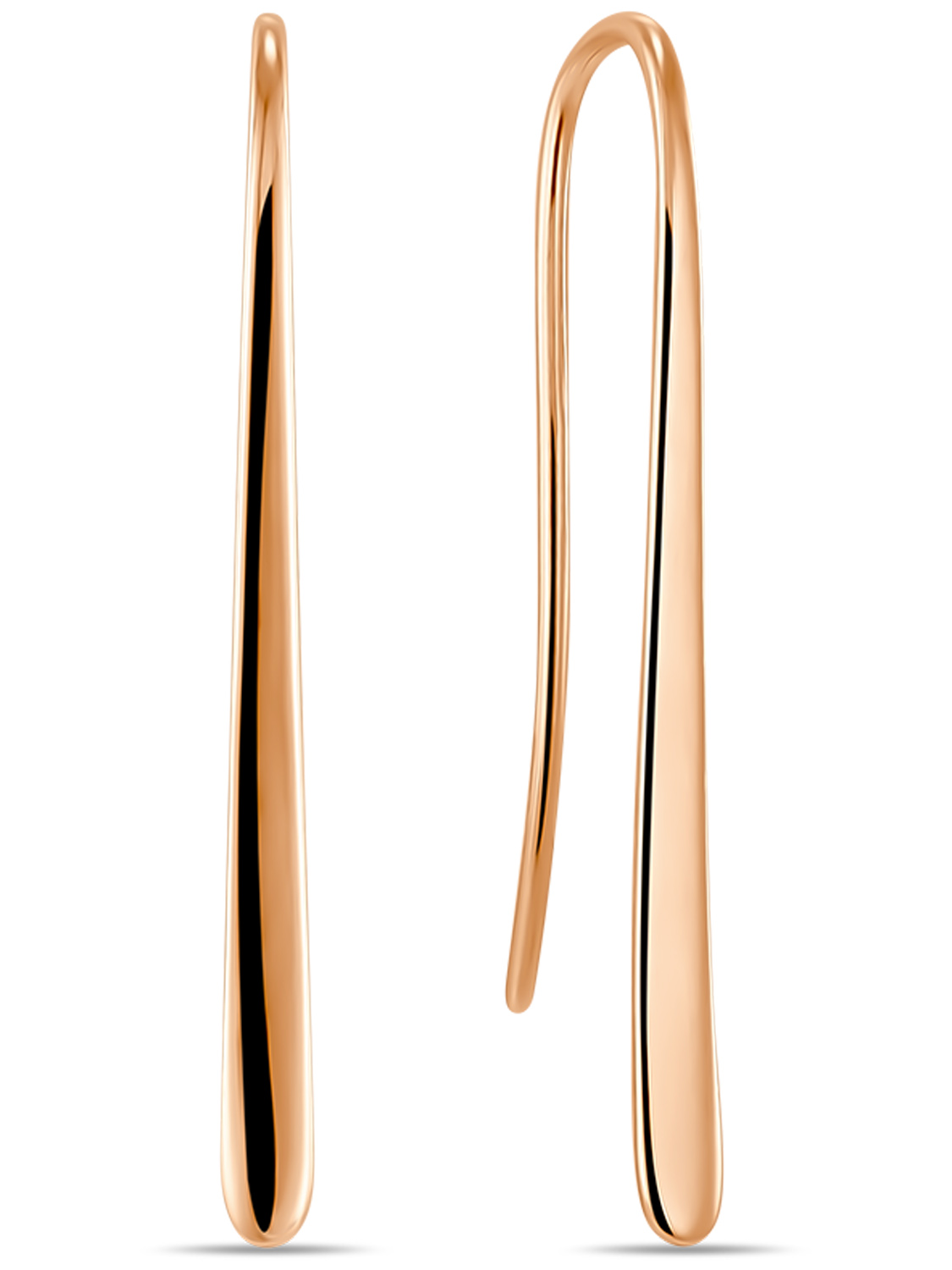 Серьги продевки из красного золота MIUZ Diamonds E2028-C100-2719